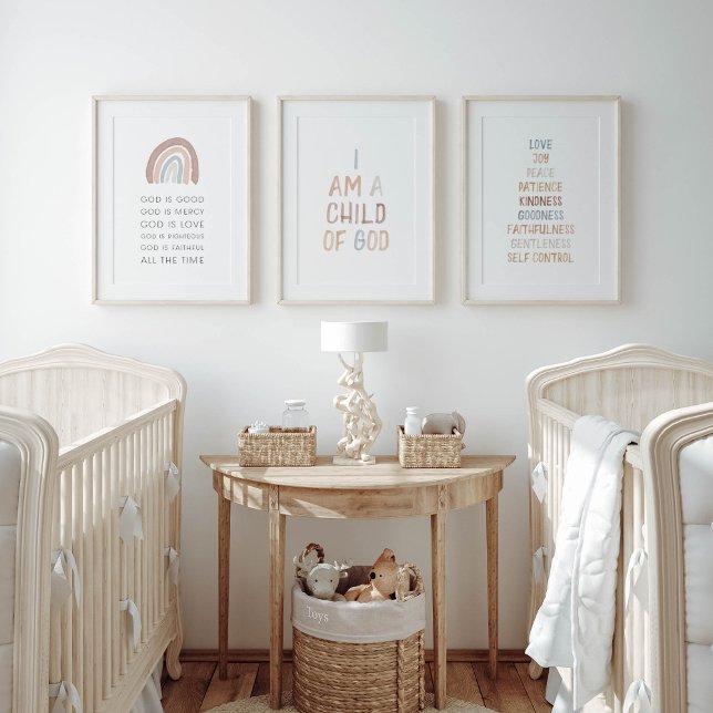 boho Christian Kids bible verse set de 3 impresos  (Subido por el creador)