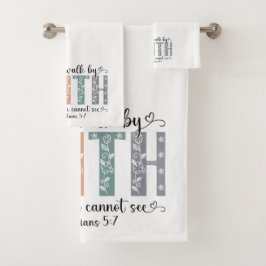 Boho Christian Walk by Faith Bible Verse Floral