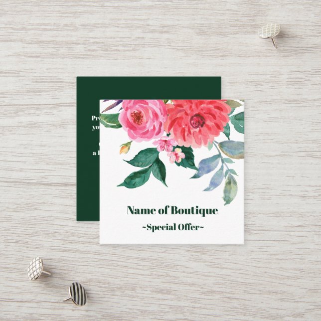 Boho Classy Spring Florece Boutique Discount Cupón (Anverso/Reverso In Situ)