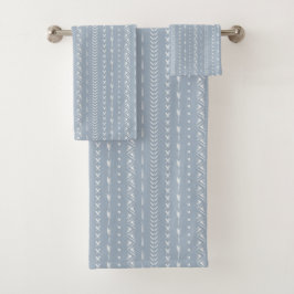 Boho Costero Flecha Raya Geométrico Azul Polvorien