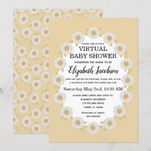 Boho Daisies Invitación virtual de Baby Shower