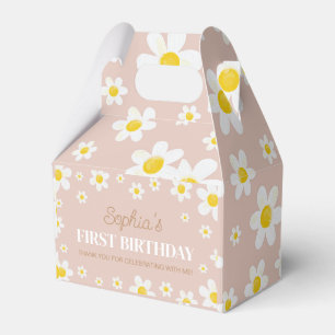 Boho Daisy Bloom Chica Cajas de Favor de Cumpleaño