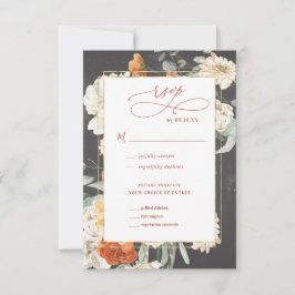 Boho Dark Floral | RSVP de boda
