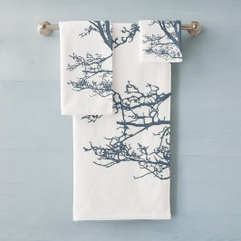 Boho de árbol único azul