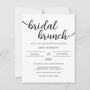 Boho de invitación a Brunch de ducha de novia