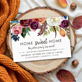 Boho de otoño florece invitación a fiesta de calen
