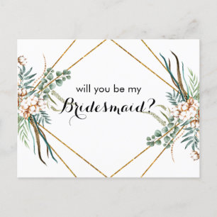 Boho de Verdor Serás Mi Tarjeta De Novia