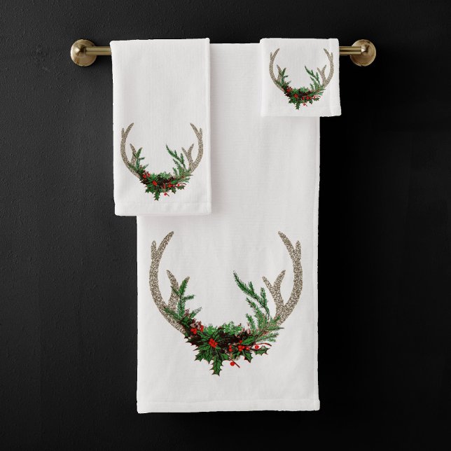 Boho Deer Antlers | Floral de Navidades rojos ruso (Subido por el creador)