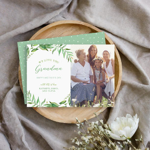 Boho deja tarjeta fotográfica personalizada del dí