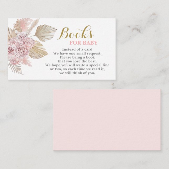 Boho Desert Books para la tarjeta de inscripción p (Anverso / Reverso)