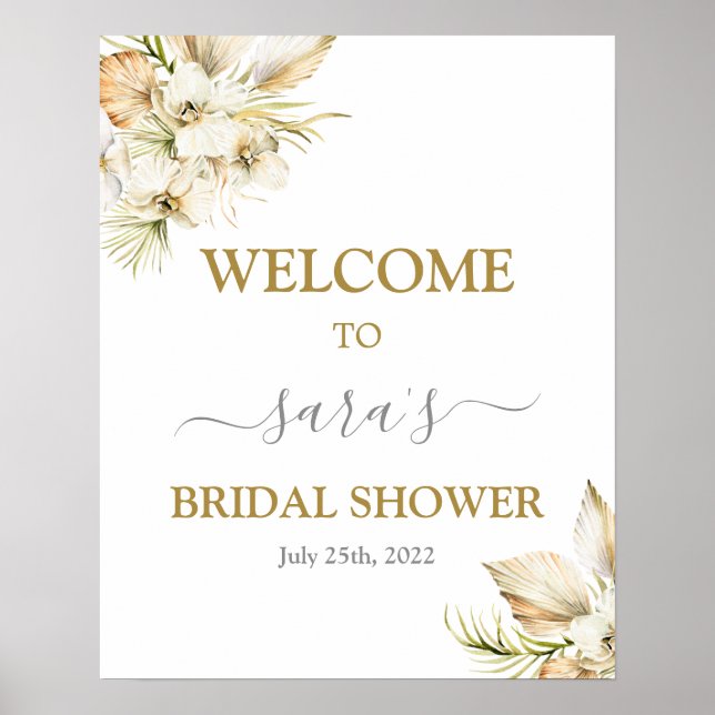 Boho Desert Bridal Shower Señal de bienvenida (Frente)