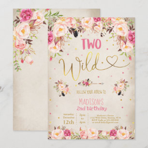 Boho Dos Invitaciones Salvajes A Los Años