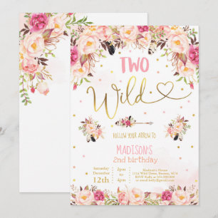 Boho Dos Invitaciones Salvajes A Los Años