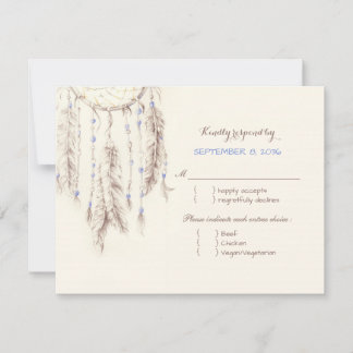 Boho Dreamcatcher Comal Choice Wedding RSVP