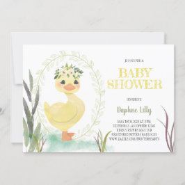  Boho Duckling Baby Shower Invitación Sage Amaril