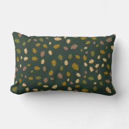 Boho Earth Tone Leaves Cojín decorativo