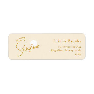 Boho Eres Mi Etiqueta De Dirección De Retorno Suns