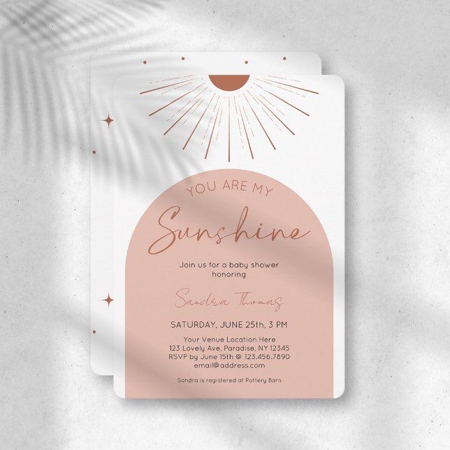 Boho Eres Mi Invitación Sunshine Baby Shower (Subido por el creador)
