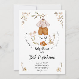 Boho es una invitación de un chico en Baby Shower