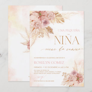 Boho español Baby Shower invita a Pampas Tema de G