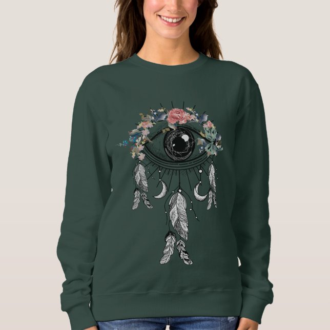 Boho Evil Eye Dreamcatcher Sweater (Anverso)