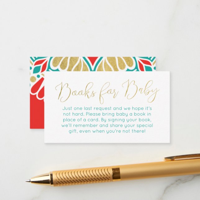 Boho Fiesta Books para la Tarjeta de Gabinete para (Anverso/Reverso In Situ)