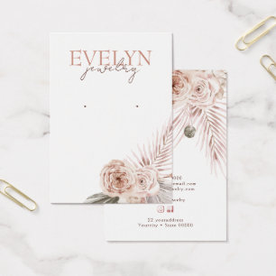 Boho flor tarjeta de presentación de auriculares e