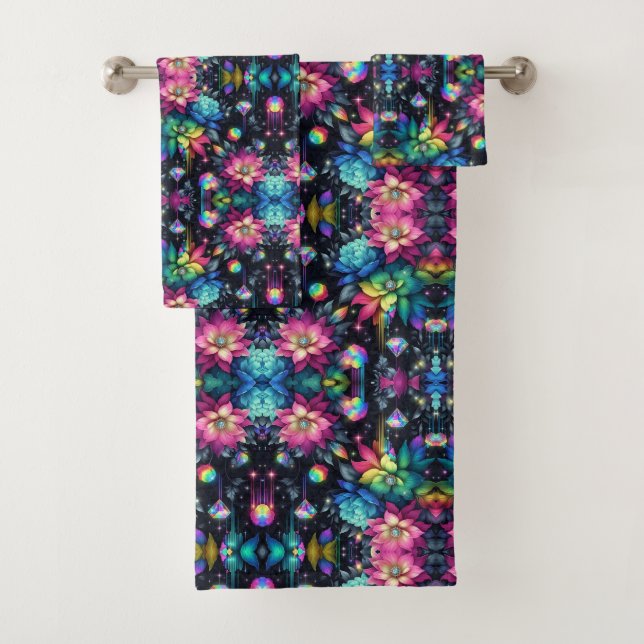 Boho Floral Arcoíris Negro (In situ)