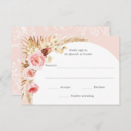 Boho Floral Boho de pampas rosadas de Rubor RSVP