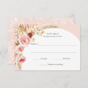 Boho Floral Boho de pampas rosadas de Rubor RSVP