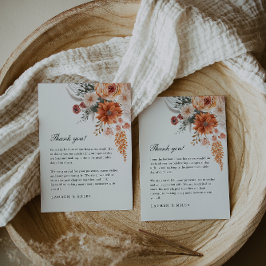 Boho Floral Fall Wedding Gracias Nota