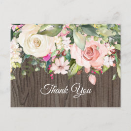 boho floral, flor cumpleaños tarjeta de agradecimi