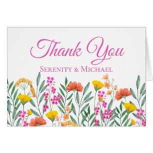 Boho Floral Garden Wildflowers Boda Gracias