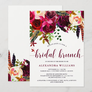 Boho Floral   Invitación a Brunch nupcial