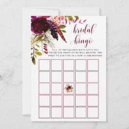Boho Floral | Juego de Bingo para Despedida de Sol