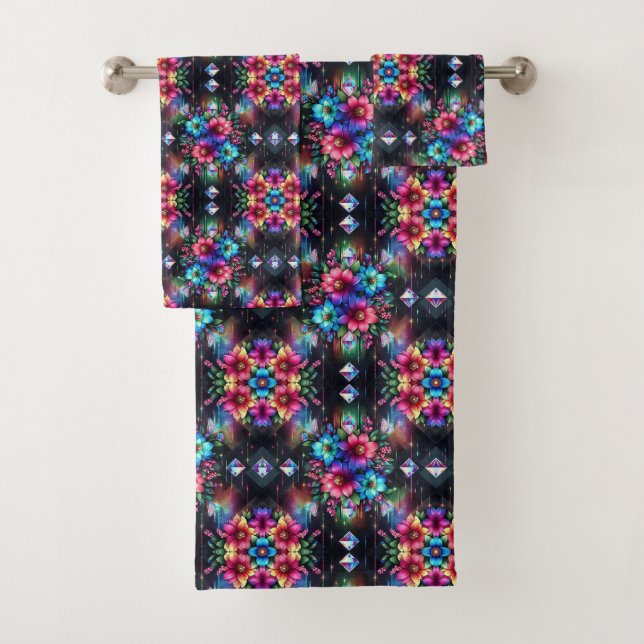 Boho Floral Negro Arcoíris (In situ)