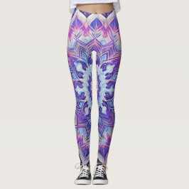 Boho Floral Purple Workout Leggings