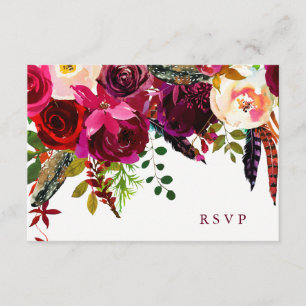 Boho Floral Respuesta del boda