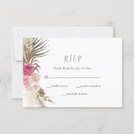 Boho Floral Rubor Boda rosa RSVP