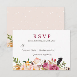 Boho floral rústico de Feather RSVP