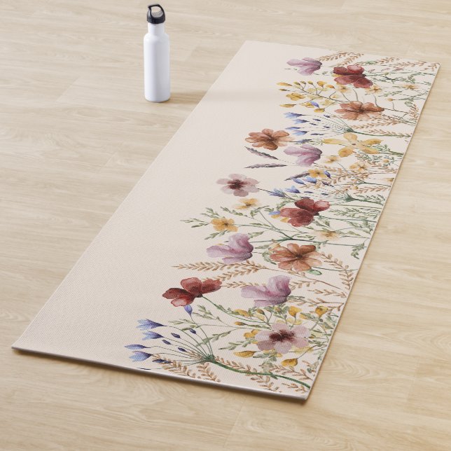 Boho Floral Yoga Mat (In situ)