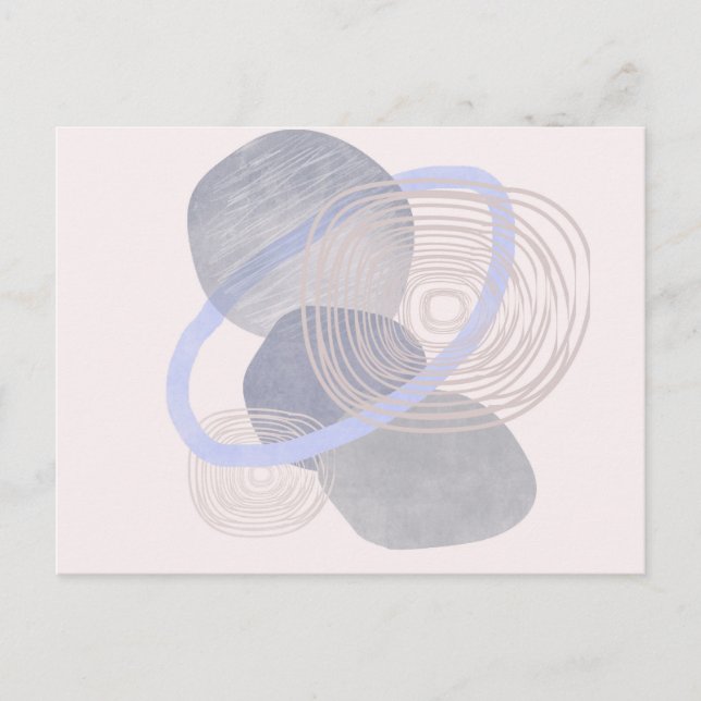Boho Formas Orgánicas Neutrales Tarjeta Post de Ar (Anverso)