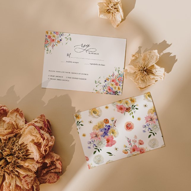 Boho Garden Wildflower | RSVP de boda (Subido por el creador)
