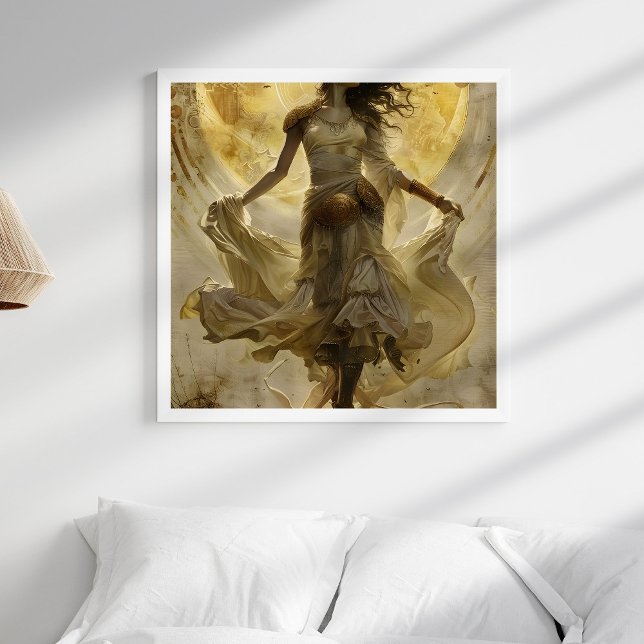 Boho Gold Goddess Arte de Pared Estético (Subido por el creador)