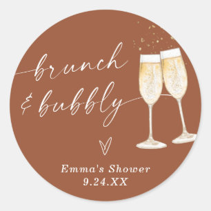 Boho Gracias Por Favor Pegatina   Terracota modern