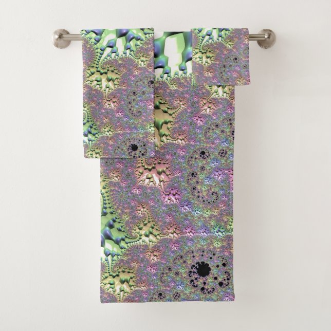 Boho Hippie Groovy brillante fractal arcoiris colo (In situ)