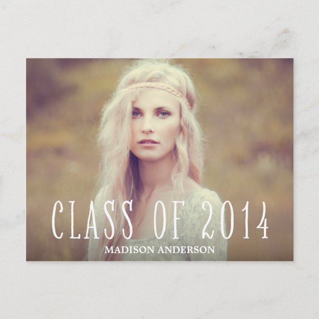 Boho | Invitación a postales de graduación (Anverso)