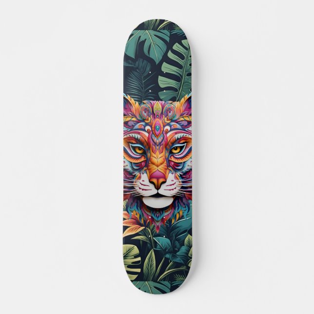 Boho Jungle Panther Skateboard (Anverso )