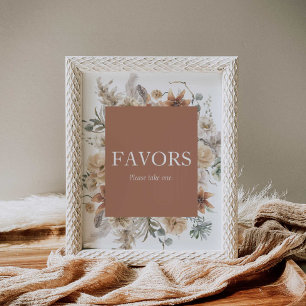 Boho La Boda Floral Favorece La Impresión Del Rótu