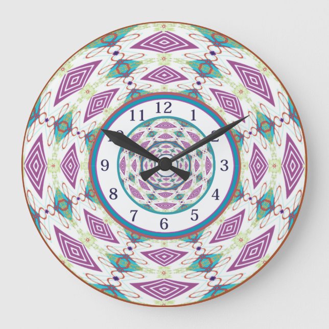 Boho Mandala grande reloj (Anverso)